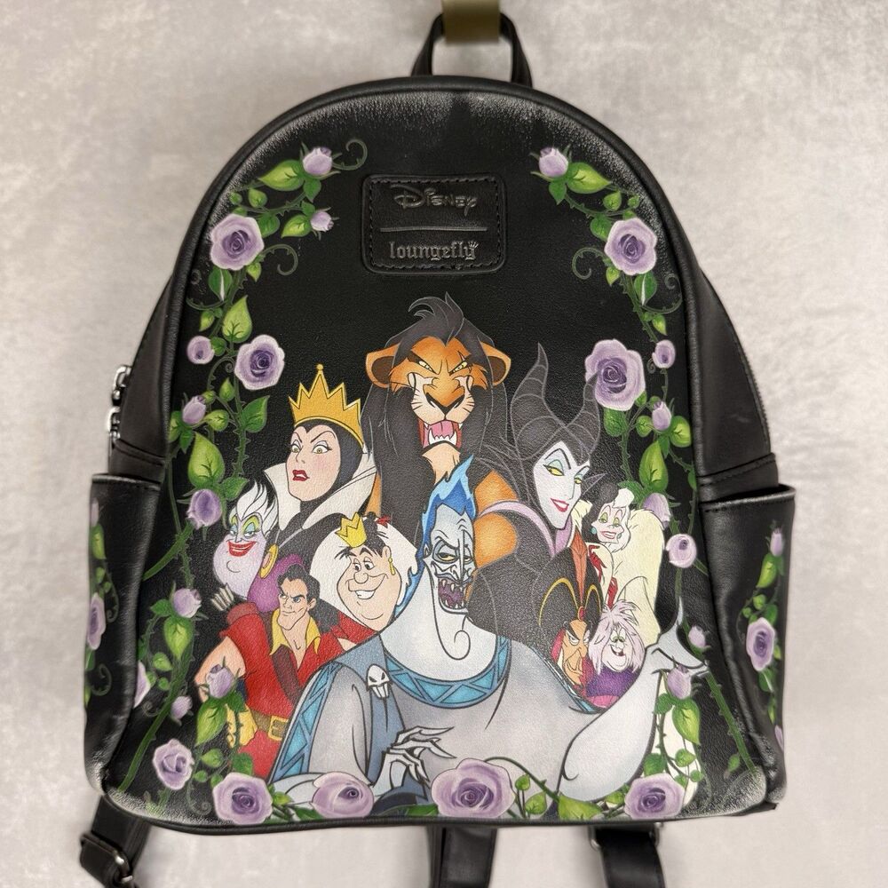 Disney Loungefly Backpack Villains Floral